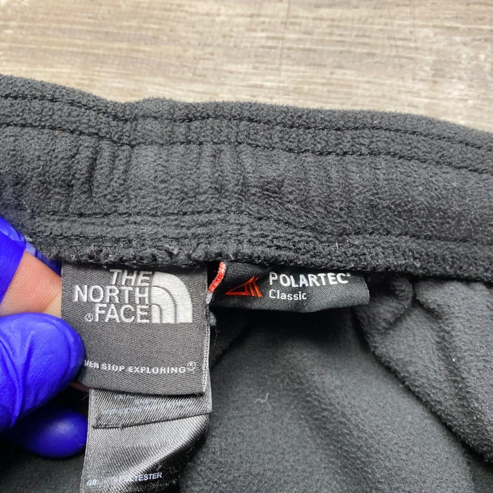 The North Face Fleece Pants Mens L Black Polartec Classic Lounge Hiking